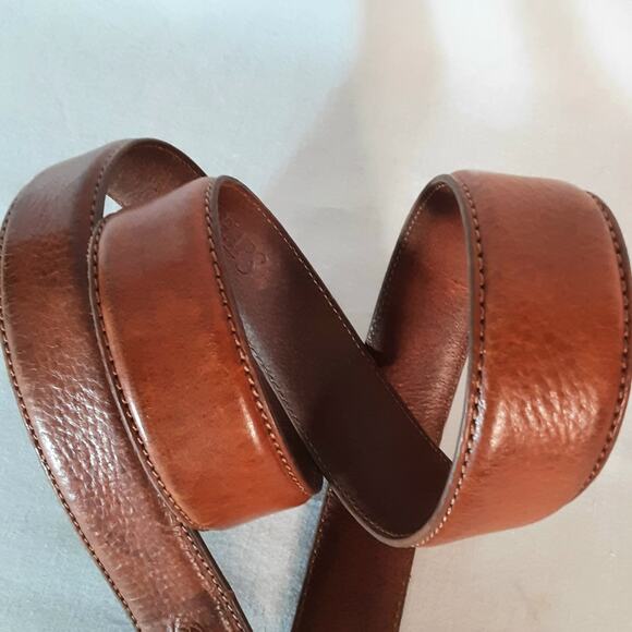 Chaps Italian Leather Mens Belt XXL Waist Saddle Brown - Picture 8 of 13